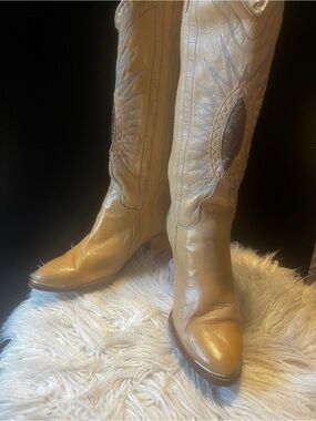 Vintage acme Classic Tan Women's Western Knee-High Boots